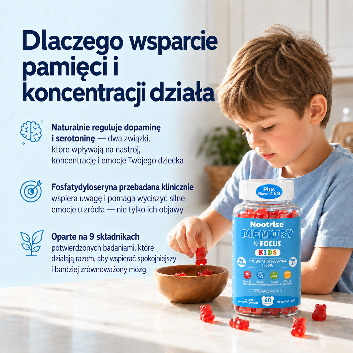 Nootrise Równowaga nastroju + Koncentracja dla dzieci